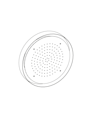 Round ceiling shower head stainless steel inox 304L w/ 570mm white carter, rain jet and LED chromotherapy w/remote control