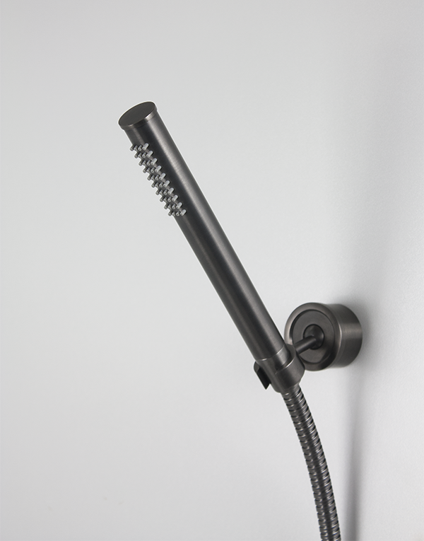 Swiveling shower holder stainless steel inox 316L, finish 140 - gun metal