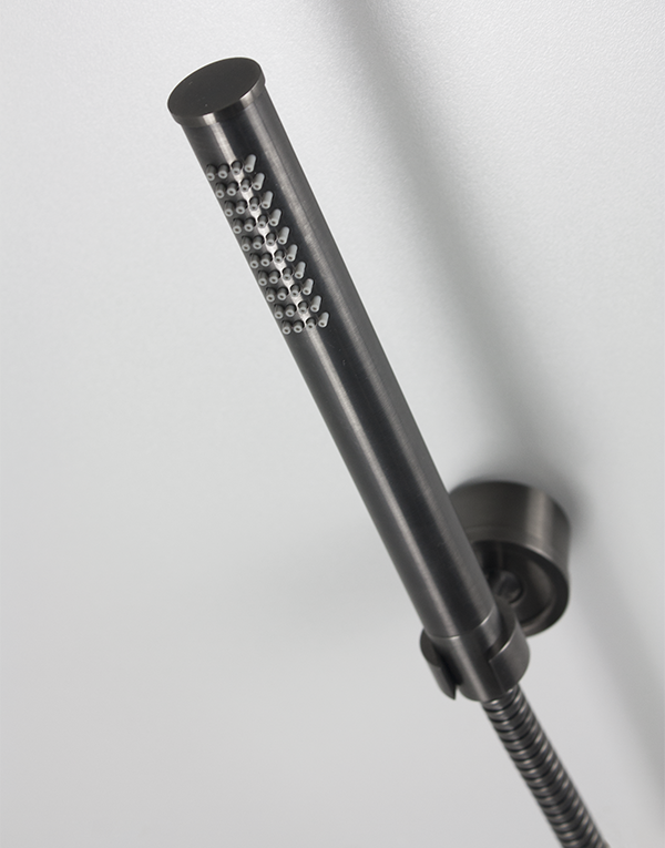 Swiveling shower holder stainless steel inox 316L, finish 140 - gun metal