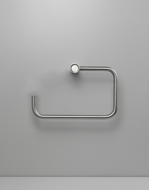 Ring towel rail stainless steel inox 316L, finish 022 - brushed